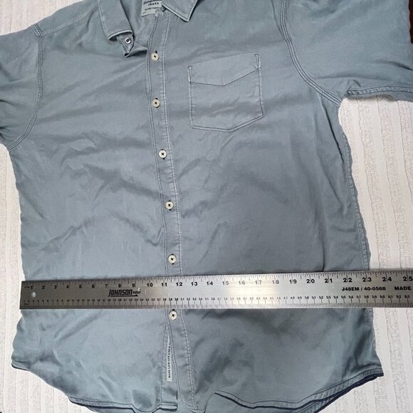 Tommy Bahama Jeans Men's Large Island Crafted Long Sleeve Button Camp Shirt Gray - Picture 7 of 8